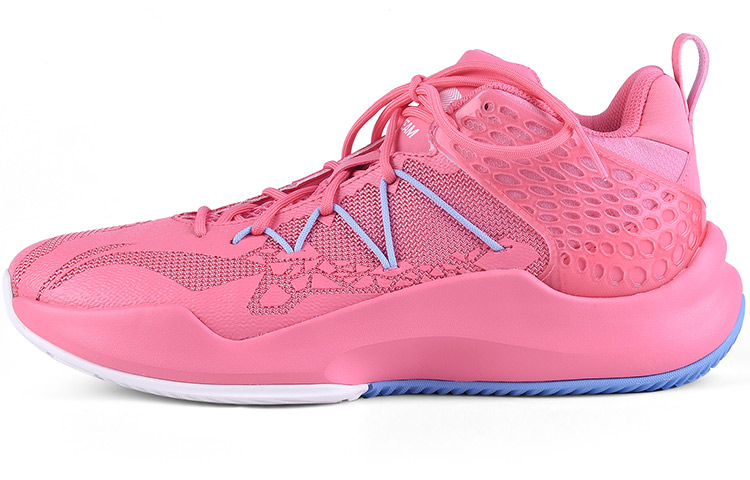 Li Ning SONIC 8 TD Team Edition Mid top Performance Basketball Shoes Men’s Pink White