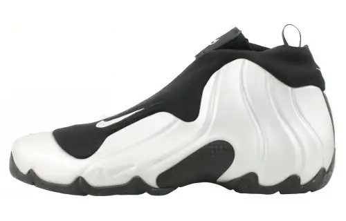 Nike Air Flightposite Comfortable and versatile, wear-resistant and breathable, mid-top retro basketball shoes, same style for men and women, black and white