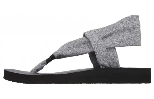 Skechers Meditation One Strap Sandals Women's Gray Black