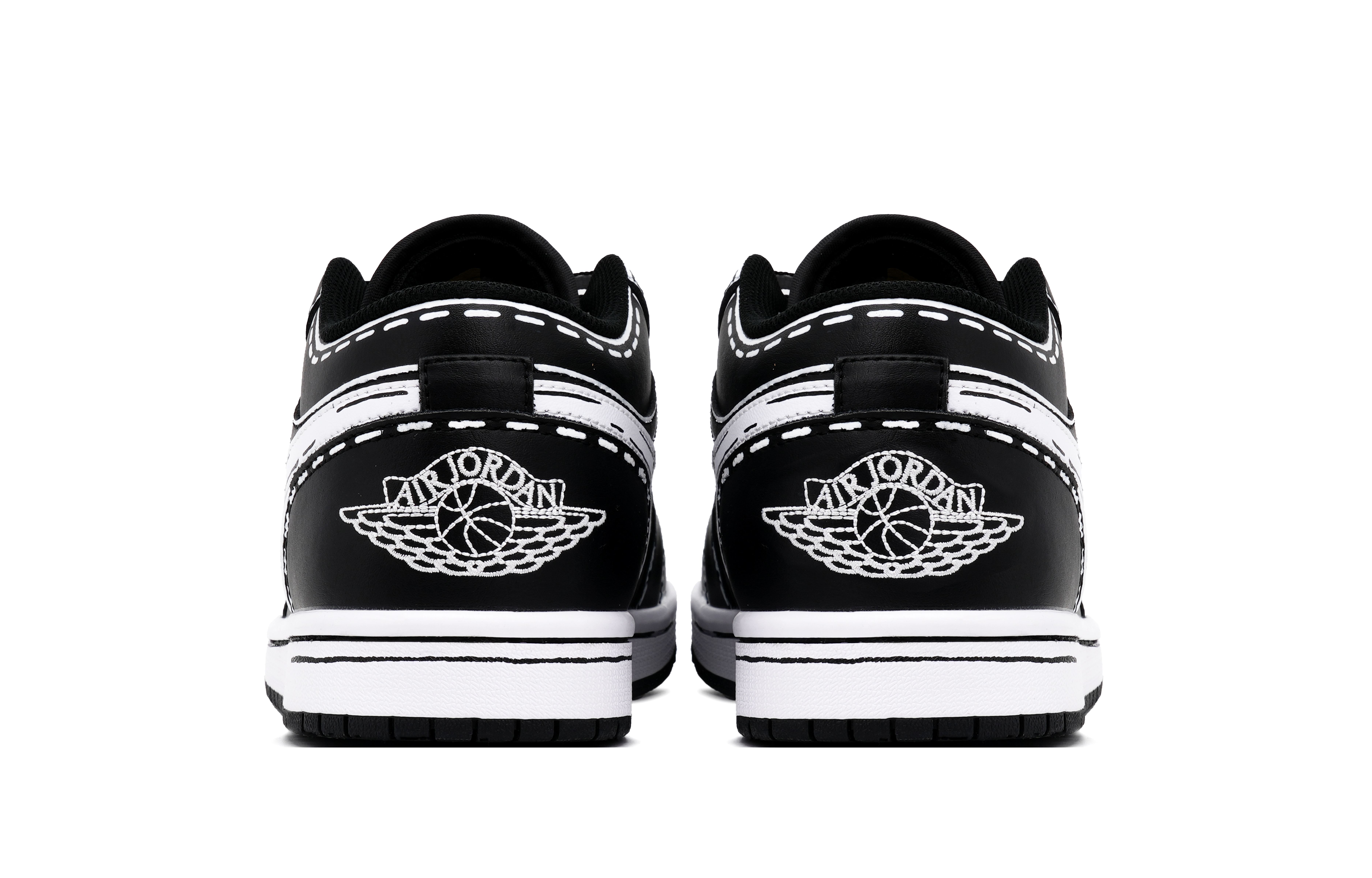 Jordan Air Jordan 1 Low’Orca’ Slip Resistant Abrasion Resistant Low top Vintage Basketball Shoes Unisex Black