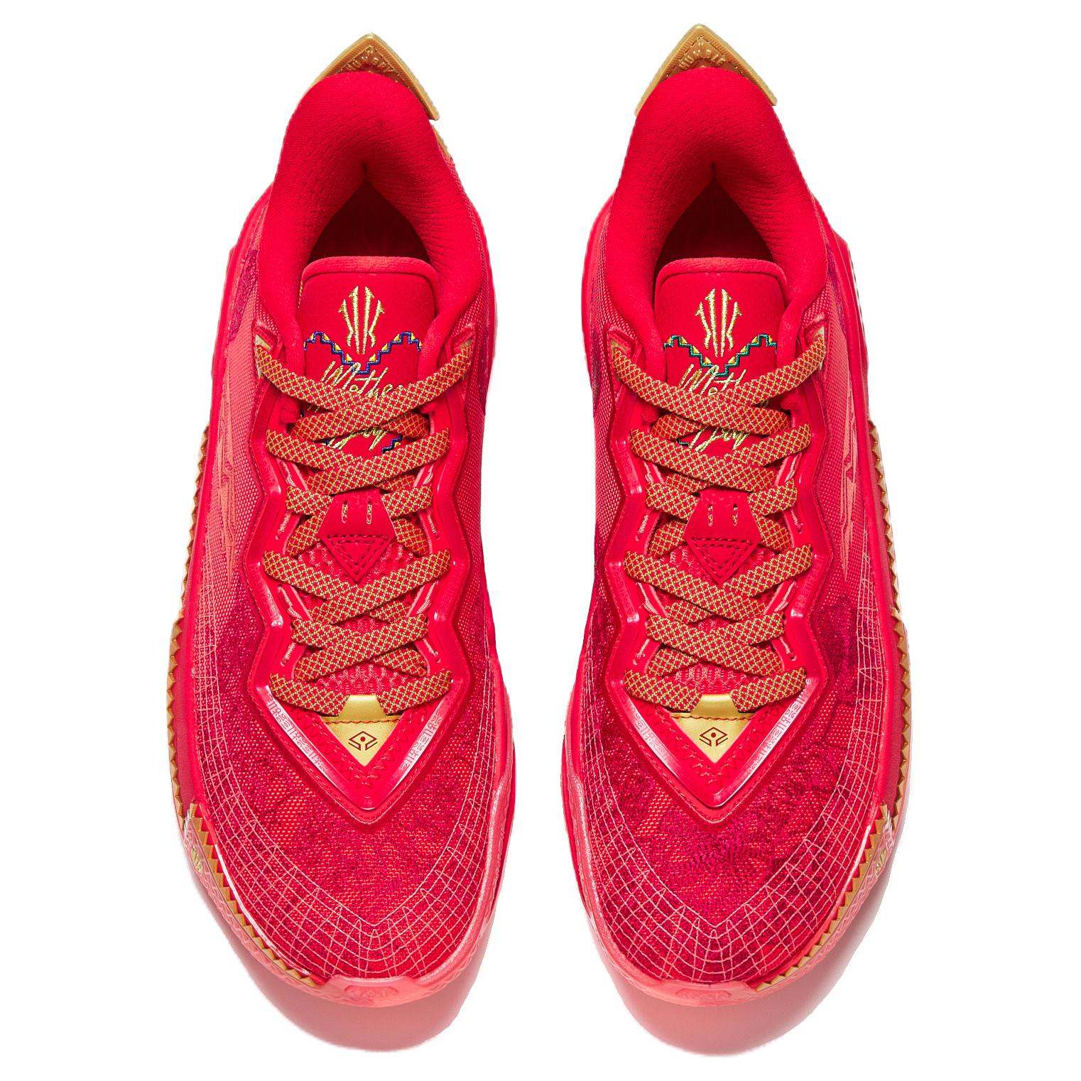 Anta KAI 2 Cushioning Abrasion Resistant Rebound Low top Basketball Shoes Men’s Red Gold