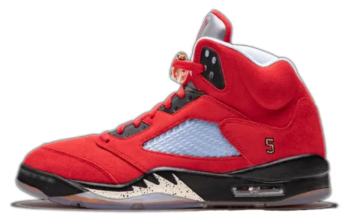 Trophy Room x Jordan Air Jordan 5 Retro SP F&F Jordan's son non-slip lightweight high-top retro basketball shoes men's black and red