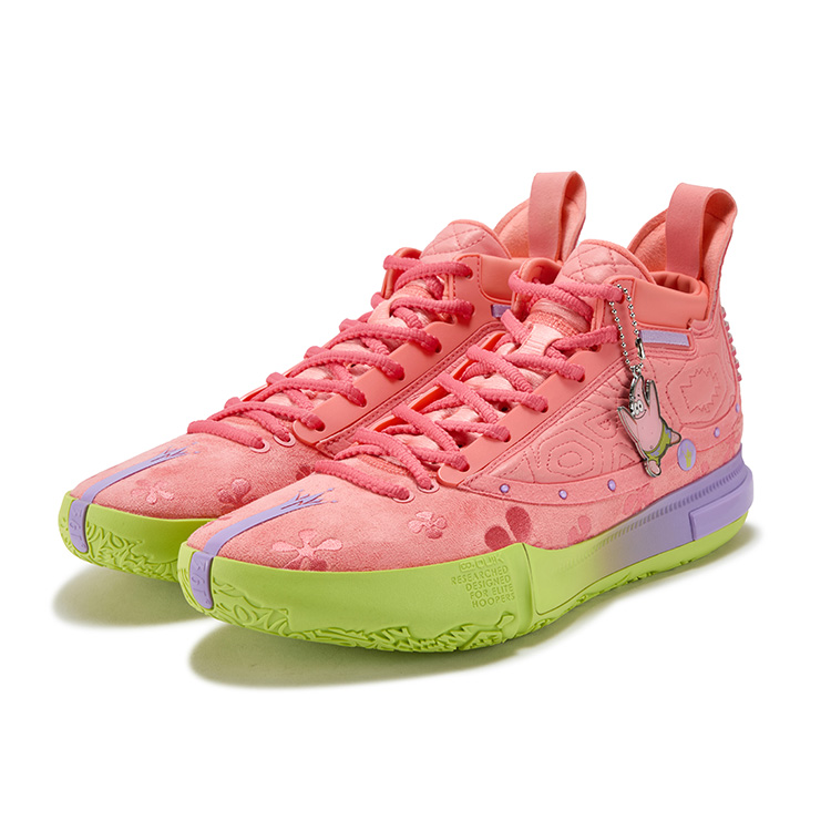 361° Joker Nikola Jokić The Legend Basketball Shoes Men’s Mid Top Starfish Pink, Purple Hydrangea