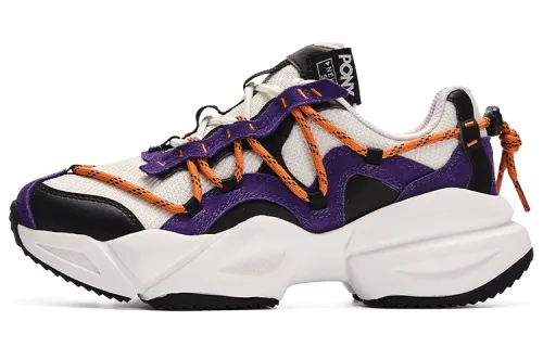 Pony NEW STAR Textile, Synthetic Leather, Leather Abrasion Resistant Low top Chunky Sneakers Unisex Purple White