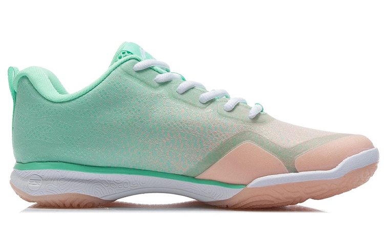 Li Ning Badminton Textile, Synthetic Leather Gradient Slip Resistant Abrasion Resistant Low top Badminton Shoes Women’s