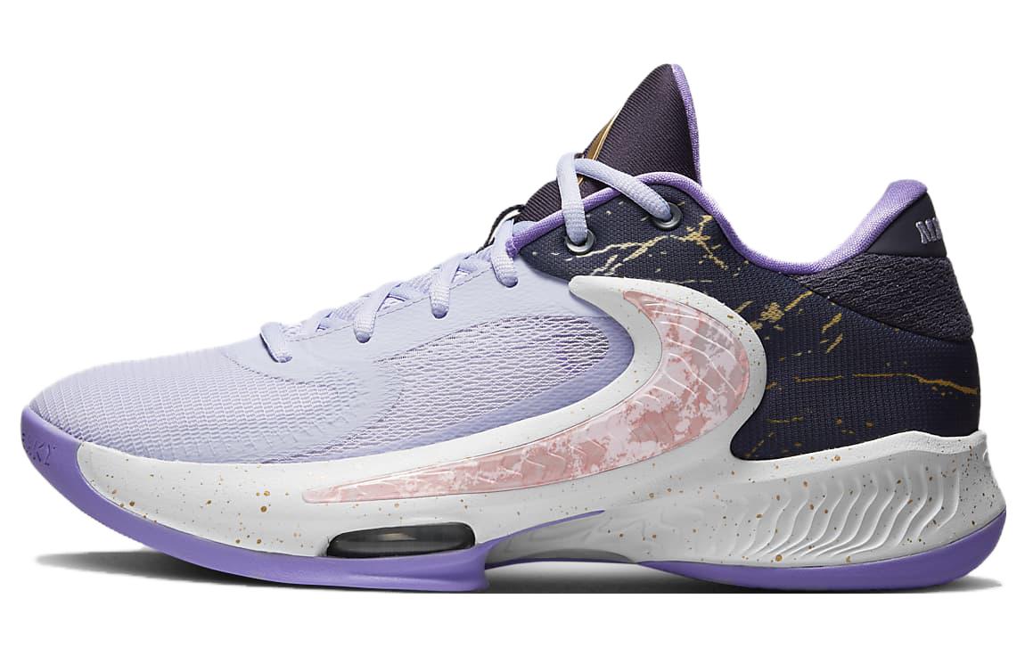 Nike Zoom Freak 4 \"All-Star\" All-Star Fashionable and versatile Shock Absorbing, Anti-slip and Wear-resistant Low-top Basketball Shoes Men's Purple Foreign Version