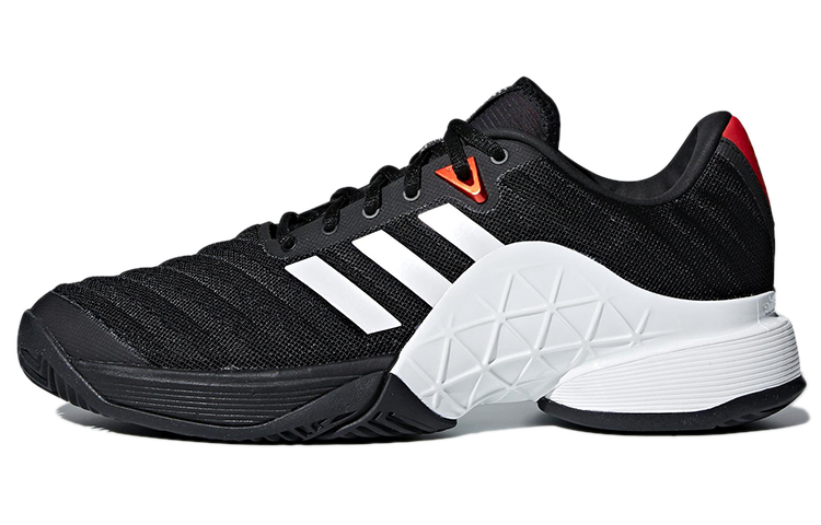 Adidas Barricade 2018 Abrasion Resistant Low top Tennis Shoes Men's Black White