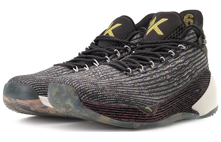 Anta KT4 Pro KT Playoff Cushioning Support Mid top Performance Basketball Shoes Men’s Black
