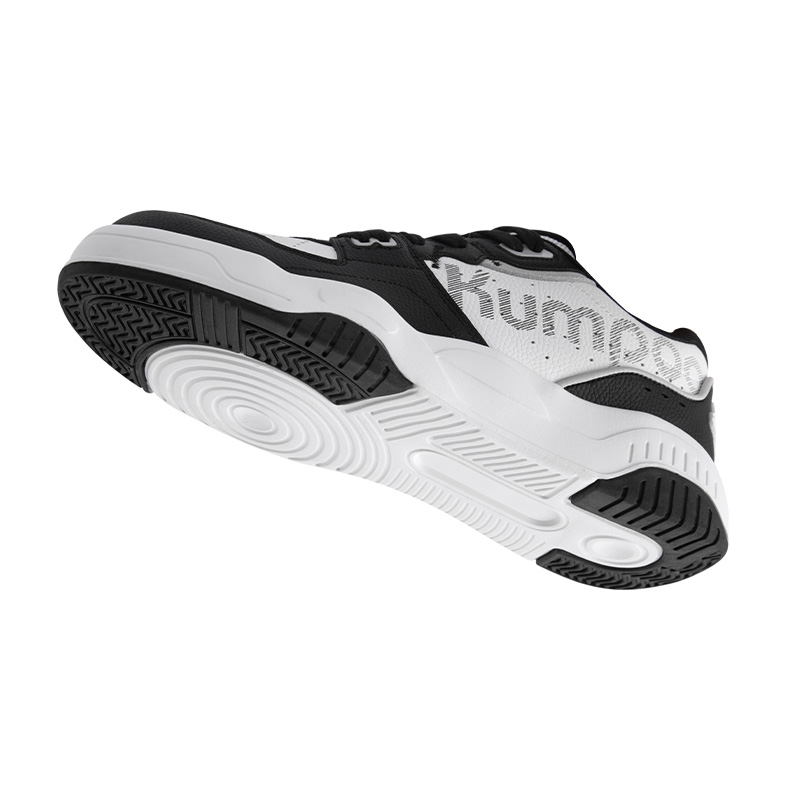 KUMPOO Abrasion Resistant Breathable Support Lightweight Rebound Low top Badminton Shoes Unisex Black White