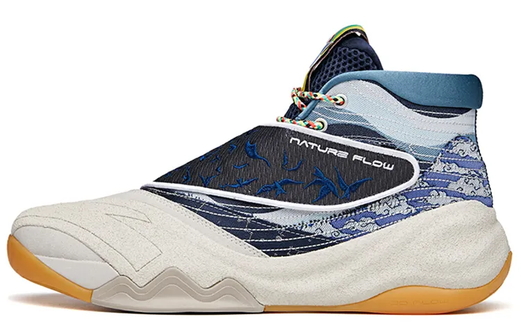 Anta Thompson KT6 Collection Textile, Synthetic Leather, TPU Slip Resistant Abrasion Resistant Mid top Basketball Shoes