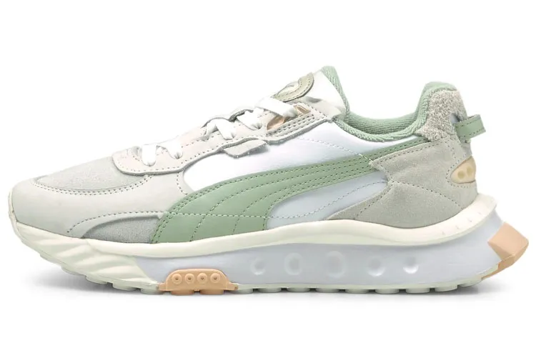 PUMA Wild Rider Prm White Grey Green Women's