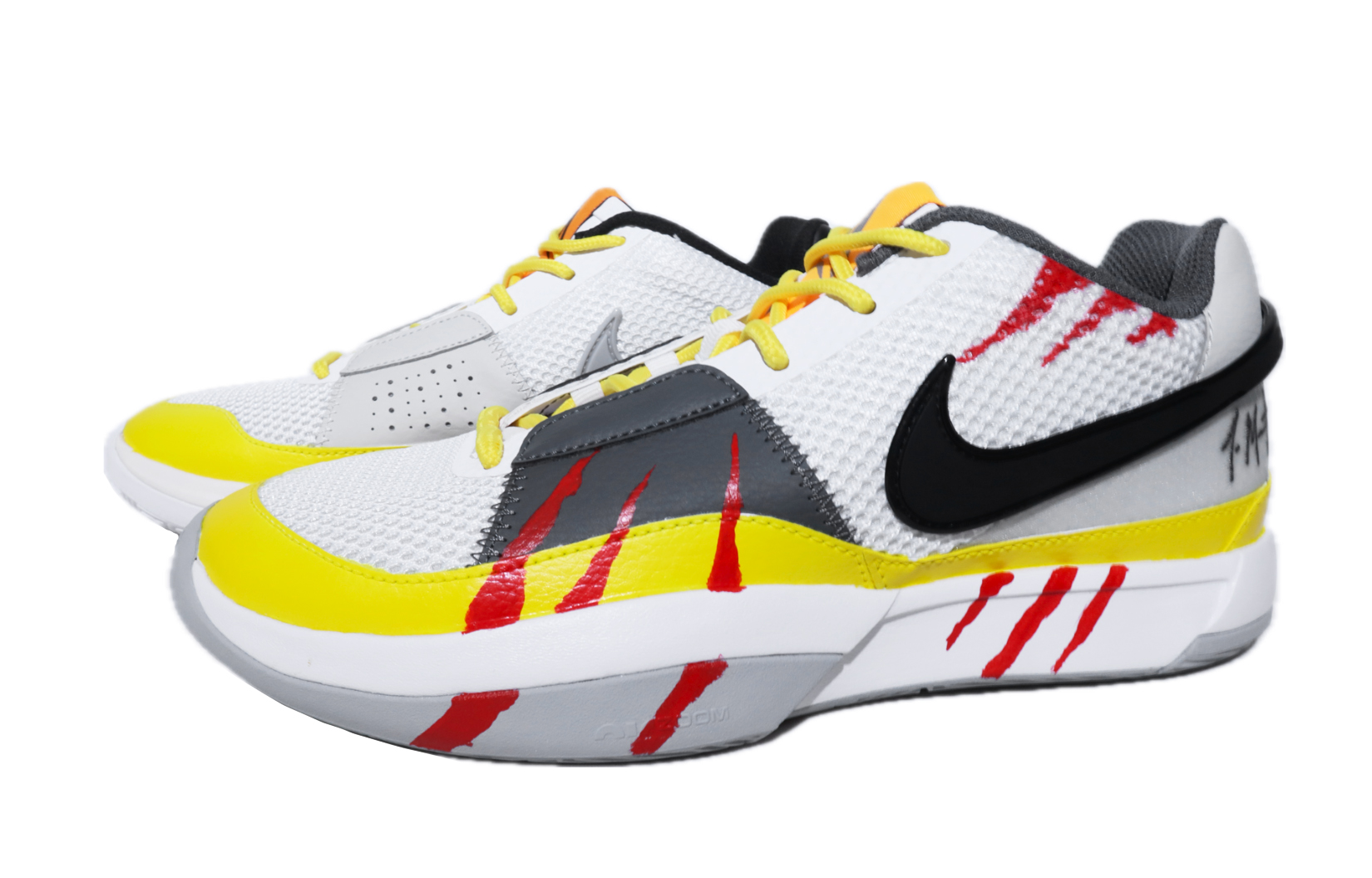 Nike Basketball Shoes Unisex Low Top Yellow, White, Red, Black