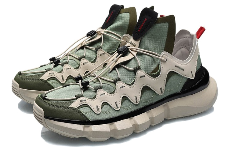 Li Ning Essence 2 .3 Lite Vintage Basketball Shoes Men’s Low Top Gray/Green