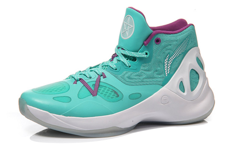 Li Ning SONIC 5 Comfortable Cushioning Slip Resistant Mid top Basketball Shoes Men’s Fluorescent Light Green