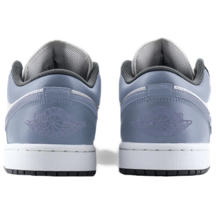 Jordan Air Jordan 1 Abrasion Resistant Abrasion Resistant Low top Vintage Basketball Shoes Unisex Light Gray Blue