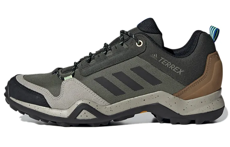 Adidas Terrex AX3 GTX Abrasion Resistant Low top Hiking Shoes Men's Jasper