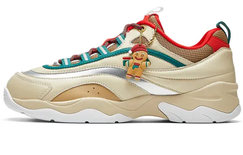 FILA FUSION Ray 1 Vintage Low top Chunky Sneakers Men's Fire Red Beige