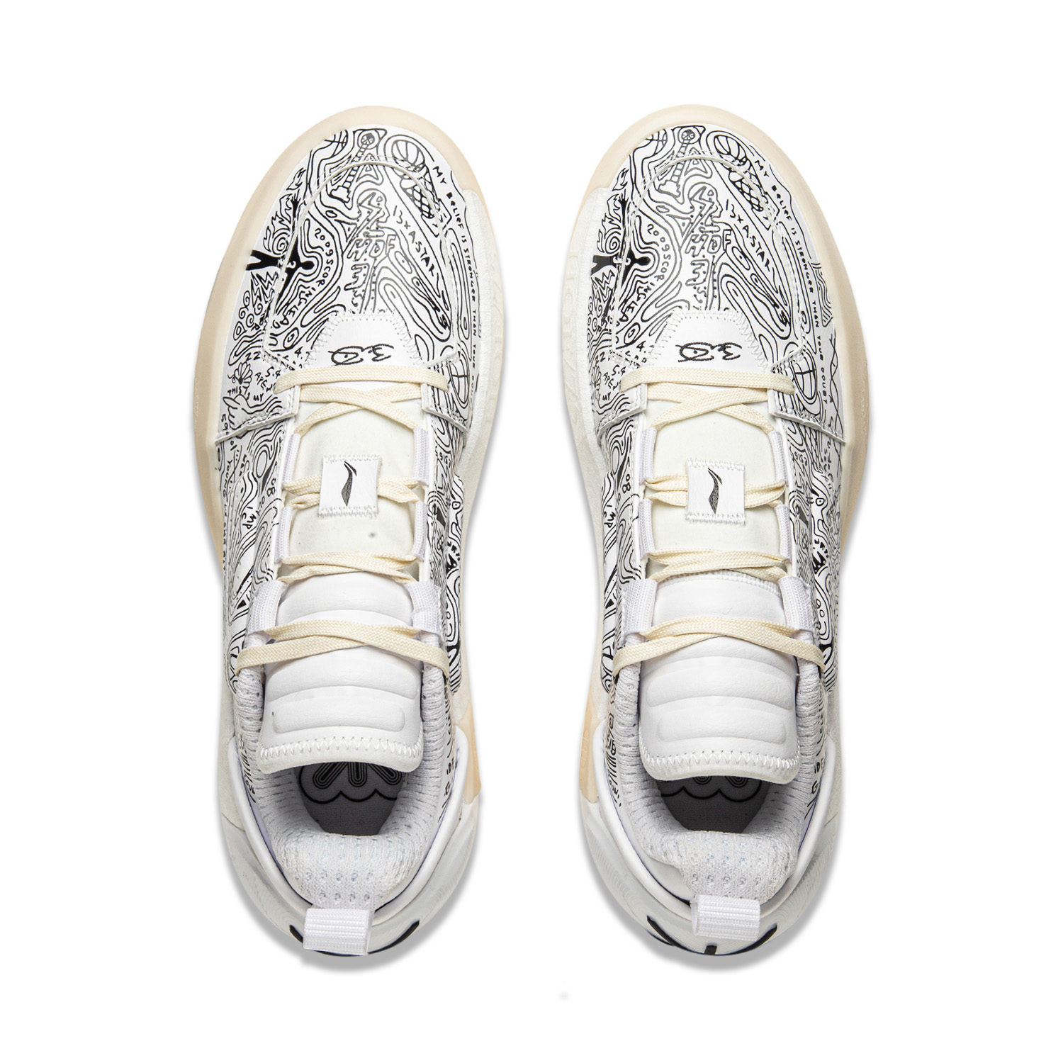 Li Ning All City 12 Encore Basketball Shoes Men’s Low Top White Black