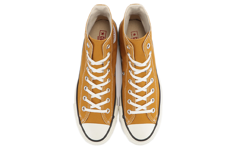 Converse Chuck Taylor All Star Abrasion Resistant High top Canvas Shoes Unisex Ginger Yellow Japan Version