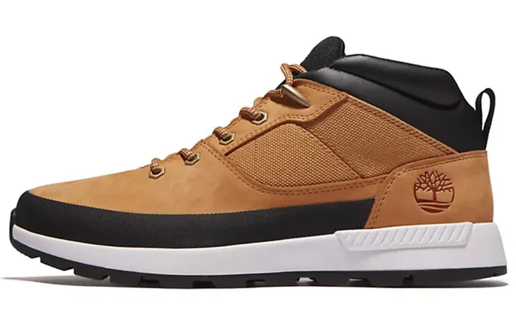 Timberland Sprint Trekker Mountaineering & Hiking Shoes Men's Mid Top Brown Yellow