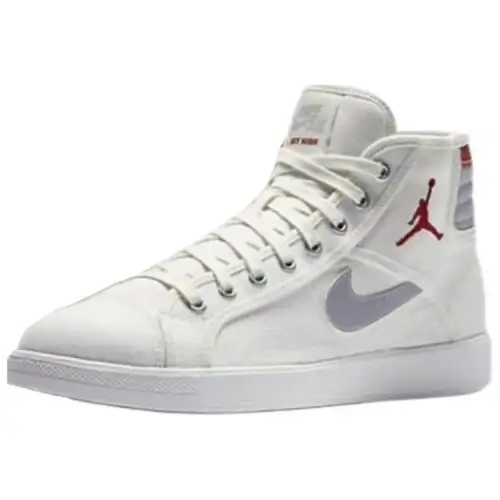 Jordan Slip Resistant Abrasion Resistant High top Vintage Basketball Shoes Unisex White
