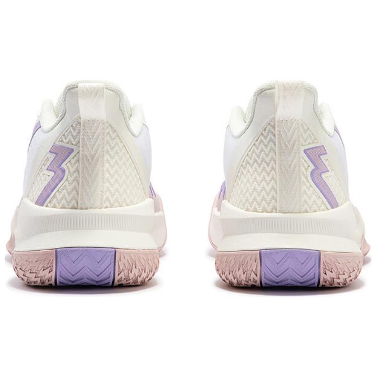 361° Abrasion Resistant Abrasion Resistant Low top Basketball Shoes Men’s White Rice Purple
