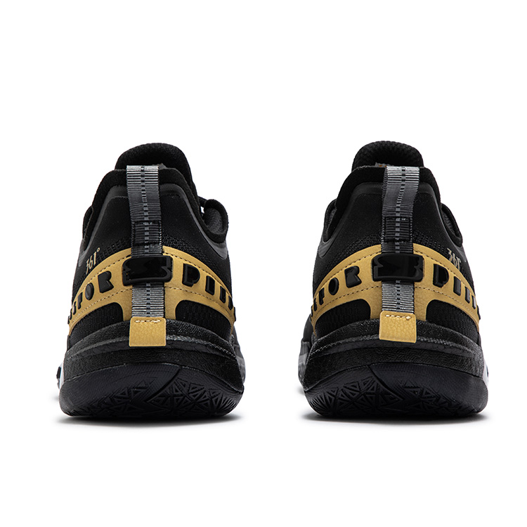 361° BIG3 5.0 Quick PRO Basketball Shoes Men’s Low Top Obsidian Black/Crown Gold