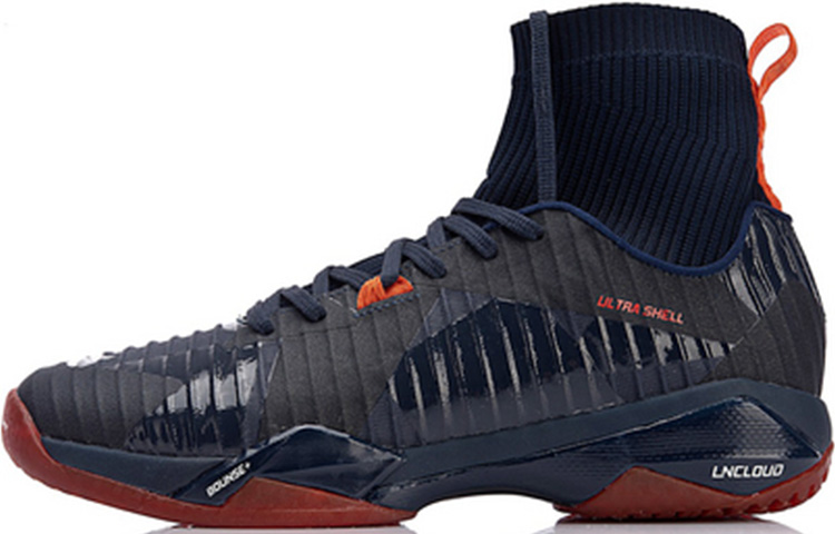 Li Ning Frontier Shadow Pro Cushioning Lightweight Abrasion Resistant Slip Resistant High top Badminton Shoes Unisex