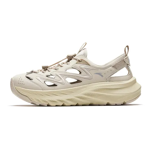 Anta Slip Resistant Breathable Abrasion Resistant Lightweight River Trekking Shoes Men's Beige
