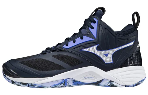 Mizuno Momentum Volleyball Shoes Unisex Mid Top Black/Purple/Blue
