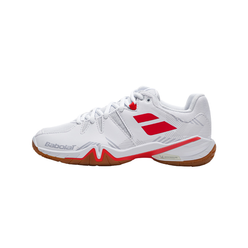 Babolat SHADOW SPIRIT Abrasion Resistant Low top Badminton Shoes Women’s White Red
