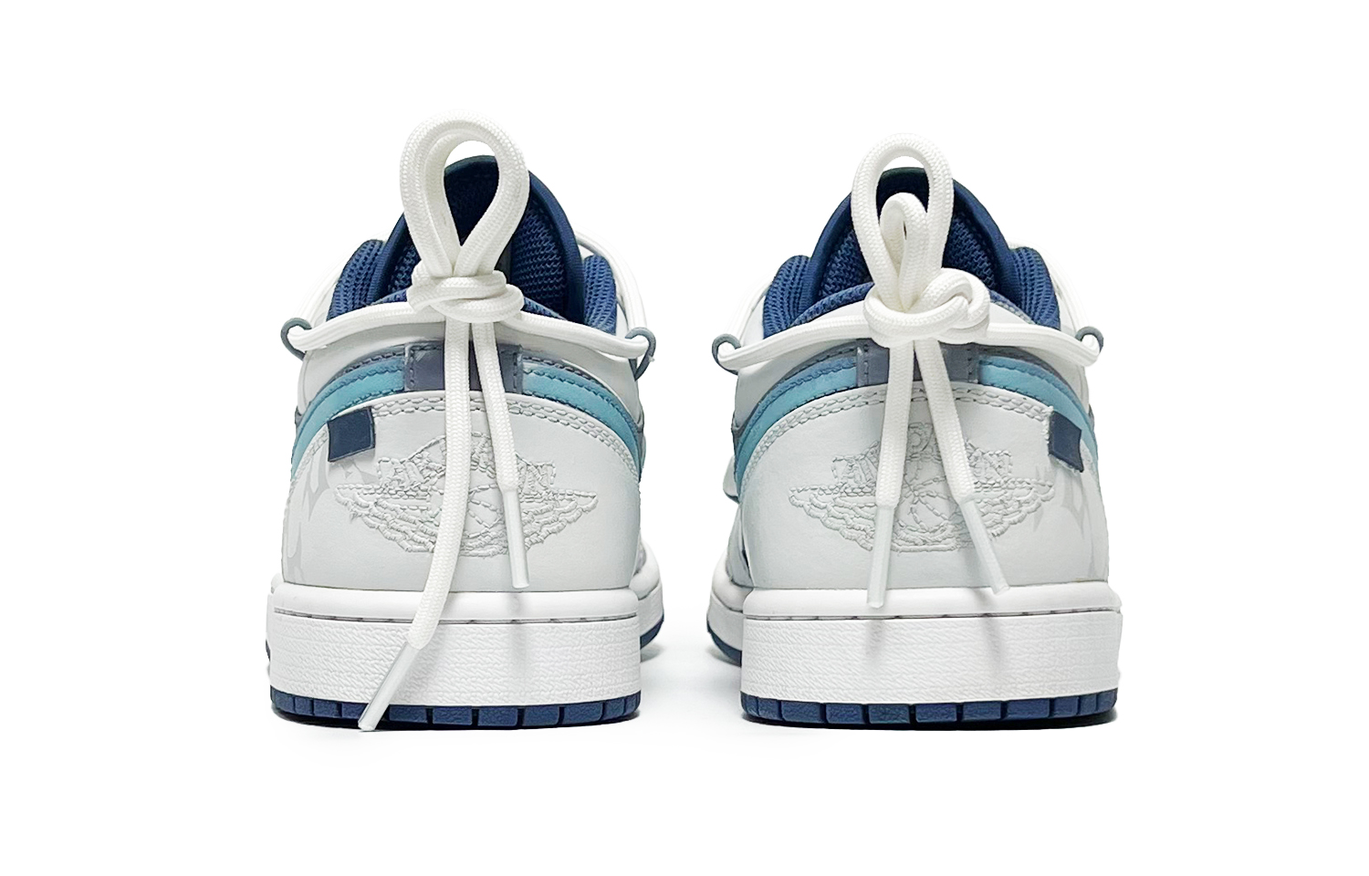 Jordan 1 Aurora Rift Abrasion Resistant Low top Vintage Basketball Shoes Men’s Light Blue