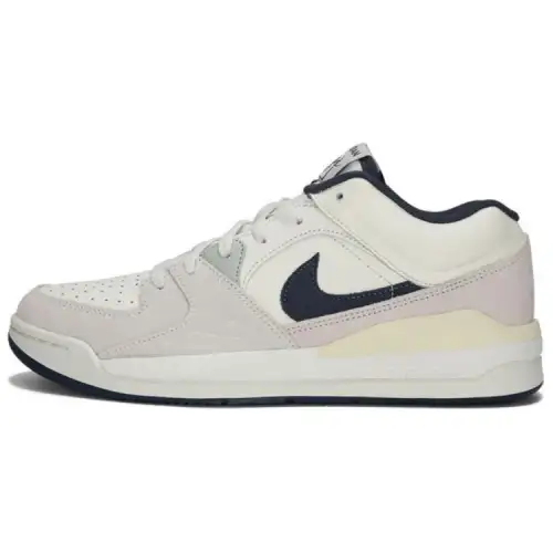 Jordan Stadium 90 Slip Resistant Abrasion Resistant Low top Vintage Basketball Shoes Men's Beige Gray