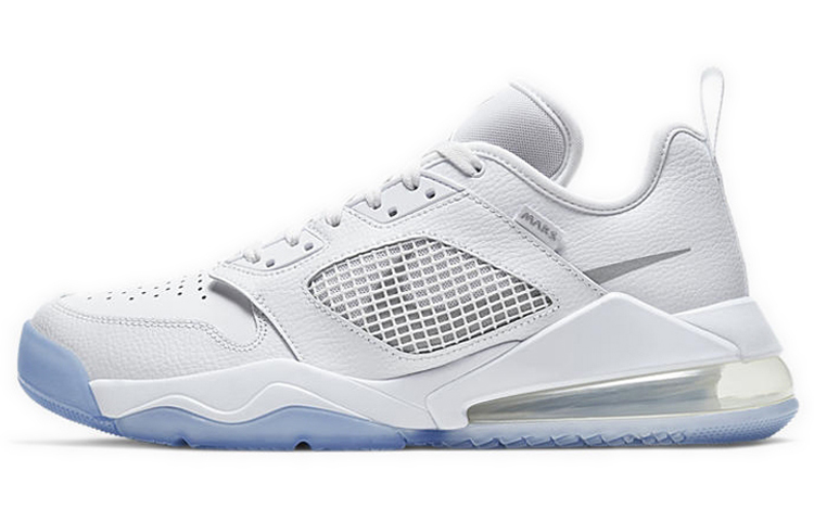 Jordan Mars 270 low leather woven classic shock-absorbing non-slip lightweight low-top retro basketball shoes men's white