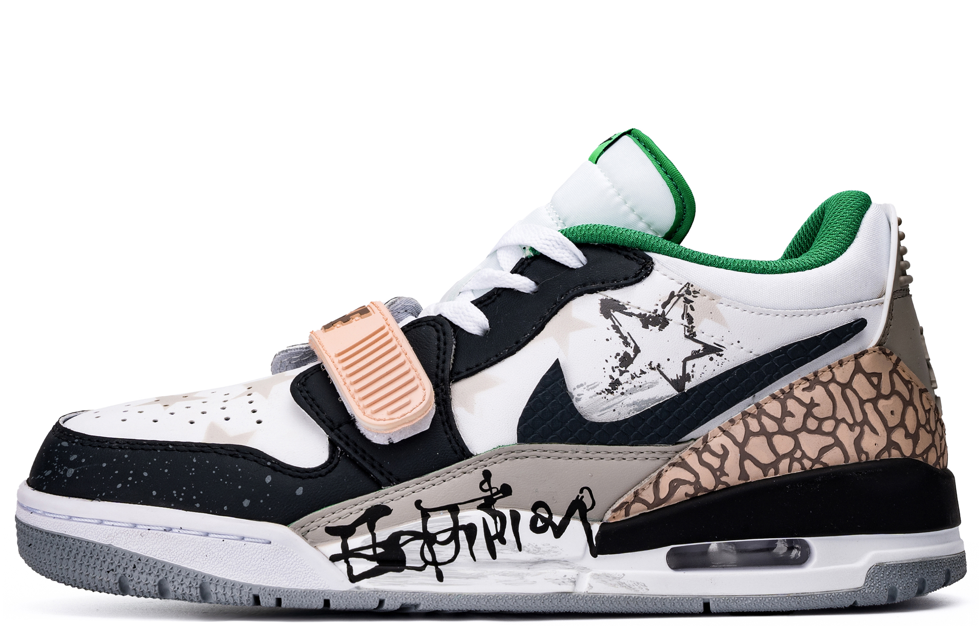 Jordan Legacy 312 ADCDAVINCI Custom, Savage Wilderness Cushioning Slip Resistant Cushioning Slip Resistant Low top