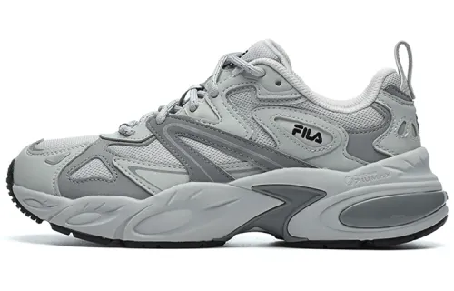 FILA Fila DOLPHIN fabric synthetic leather, daily casual, shock-absorbing, wear-resistant and lightweight, low-top dad shoes, women's gray