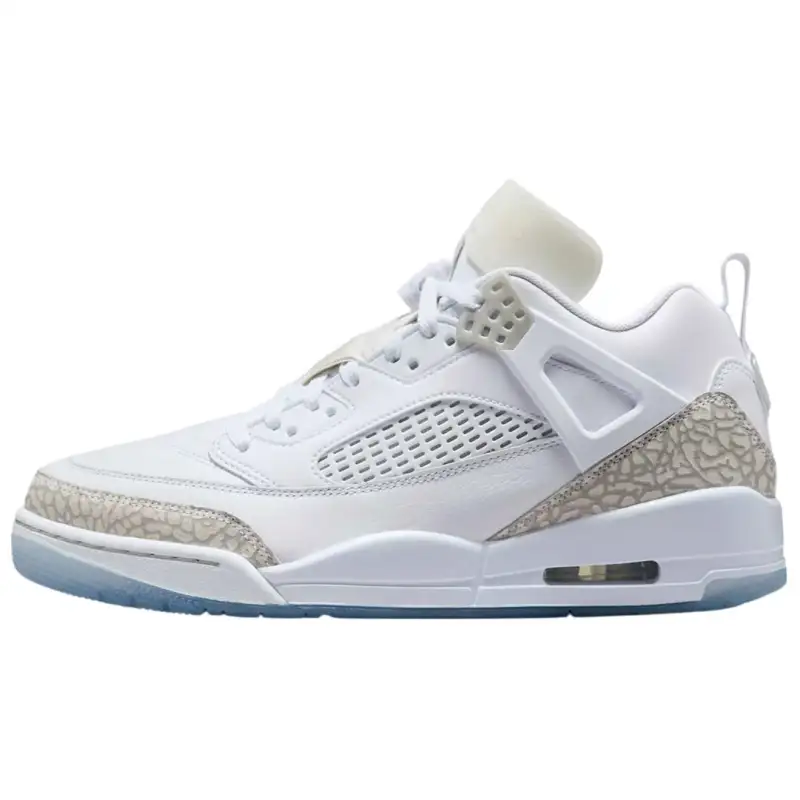 Jordan Spizike Low White Metallic Silver Barely Blue Neutral Grey