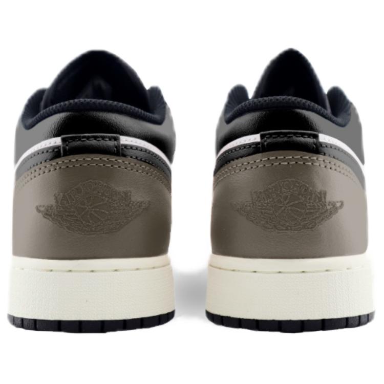 Jordan Air Jordan 1 Abrasion Resistant Low top Vintage Basketball Shoes Unisex Brown Black