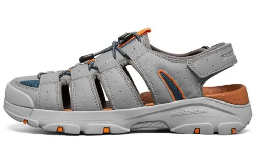 Skechers Tresmen Casual Beach Sandals Men's Gray Orange