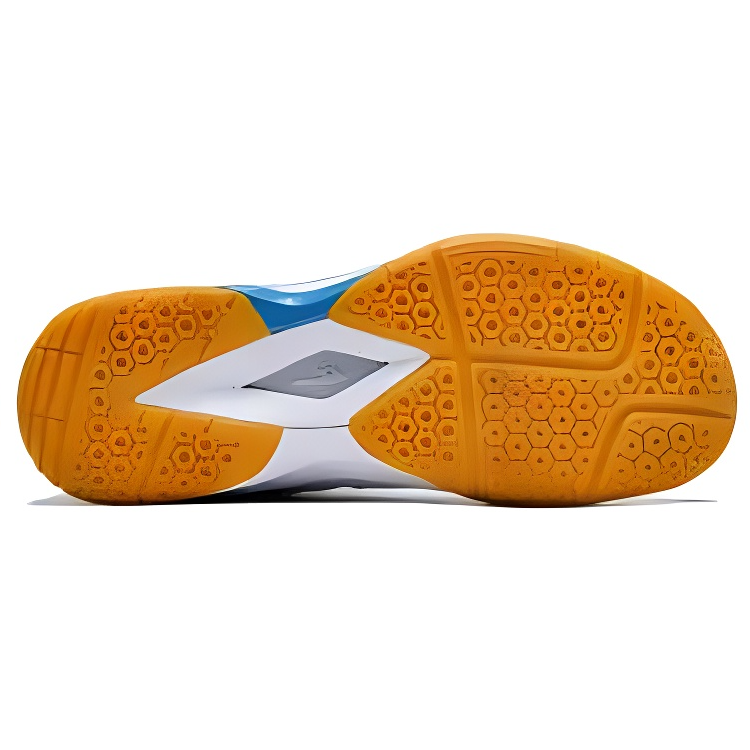 Warrior Cushioning Abrasion Resistant Cushioning, Wear Resistant Low top Badminton Shoes Unisex White Orange