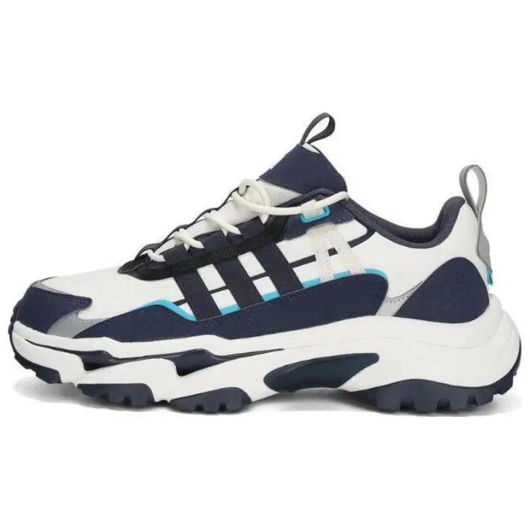 Adidas Slip Resistant Abrasion Resistant Low top Chunky Sneakers Men's White Blue