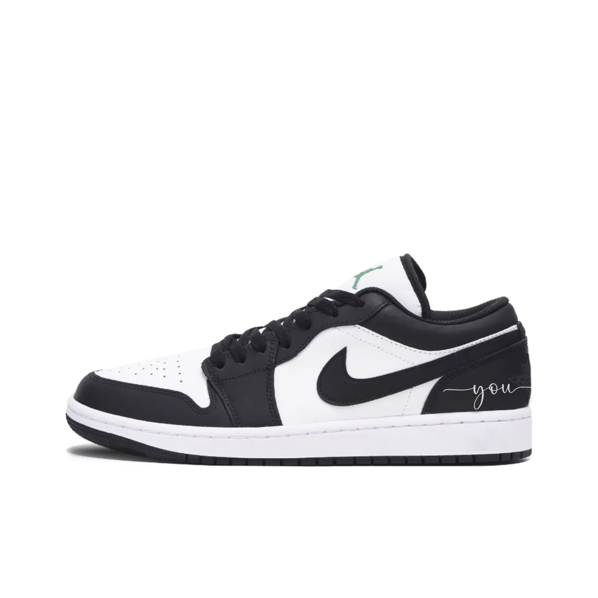 Jordan Air Jordan 1 Abrasion Resistant Low top Vintage Basketball Shoes Men's Black White