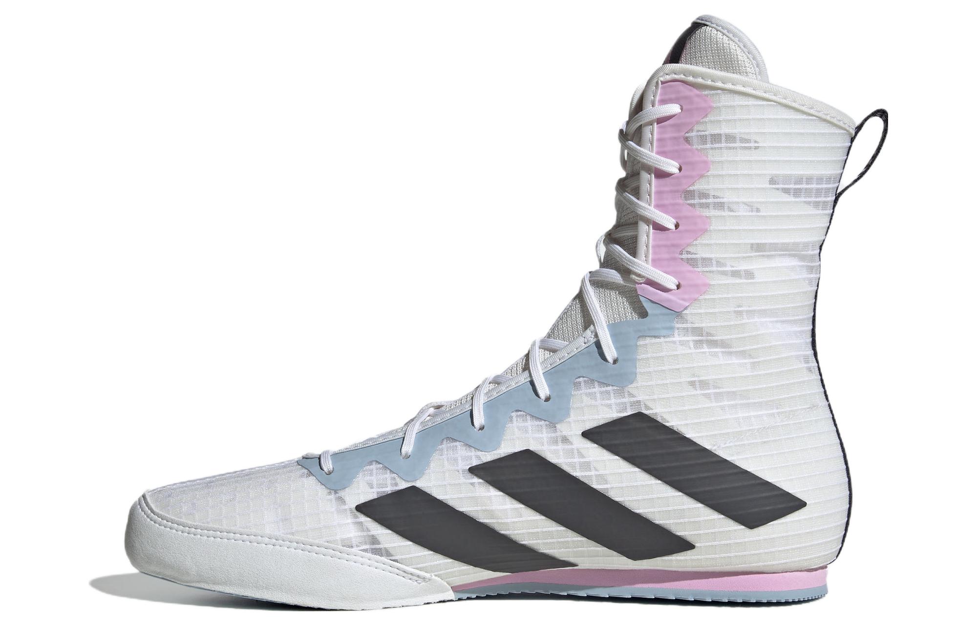 Adidas Box Hog 4 Slip Resistant Abrasion Resistant High top Training Shoes Unisex White