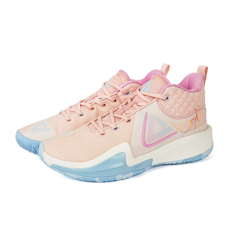 PEAK Cushioning Slip Resistant Abrasion Resistant Anti Rollover Low top Basketball Shoes Men’s Pollen