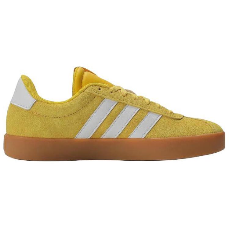 Adidas VL COURT 3.0 Slip Resistant Abrasion Resistant Low top Tennis Shoes Unisex Yellow