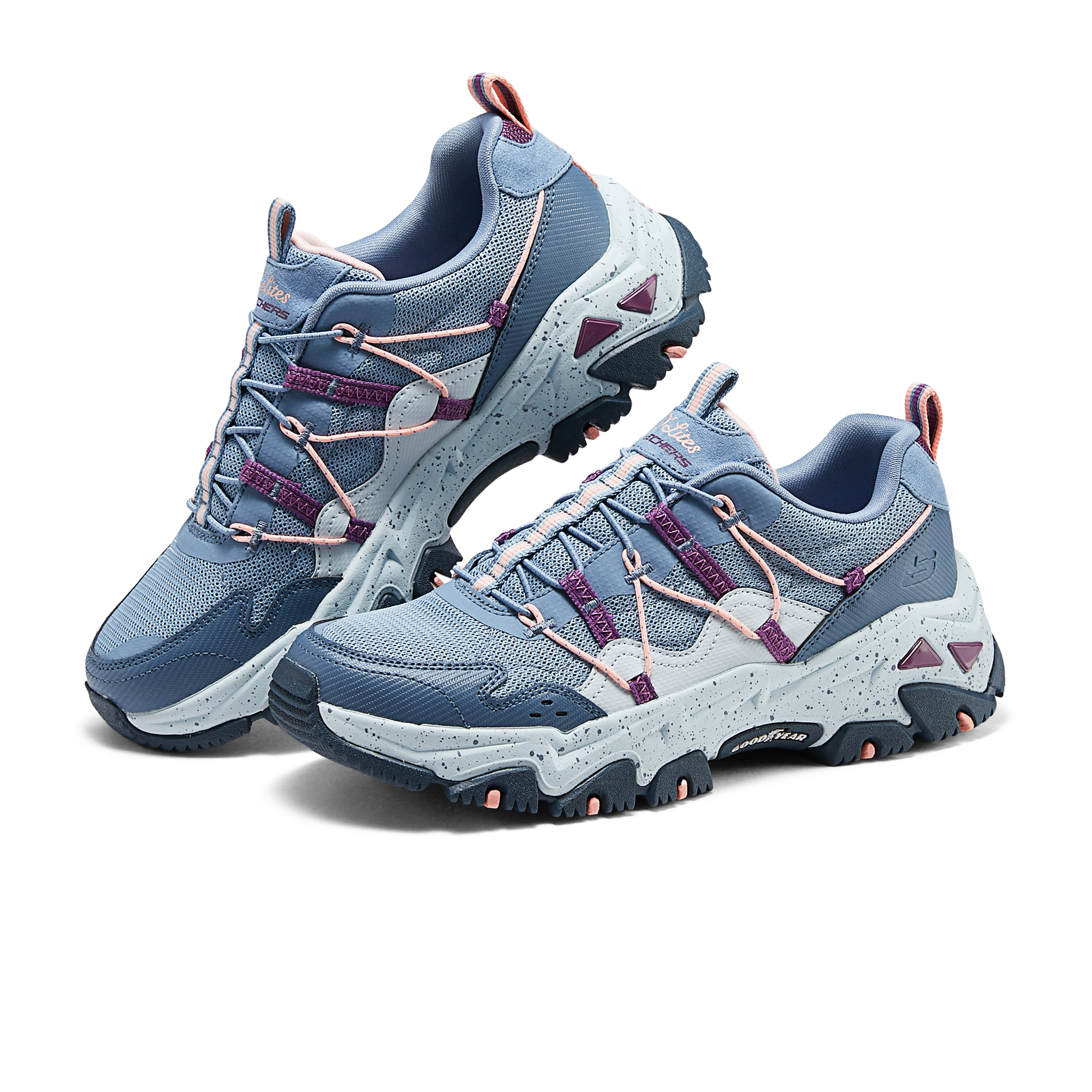 Skechers Abrasion Resistant Breathable Height Increasing Low top Mountaineering Hiking Shoes Women’s Gray Blue