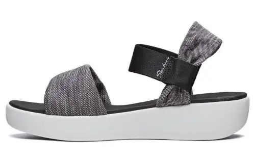 Skechers Denim Beach Sandals Women's Black Gray