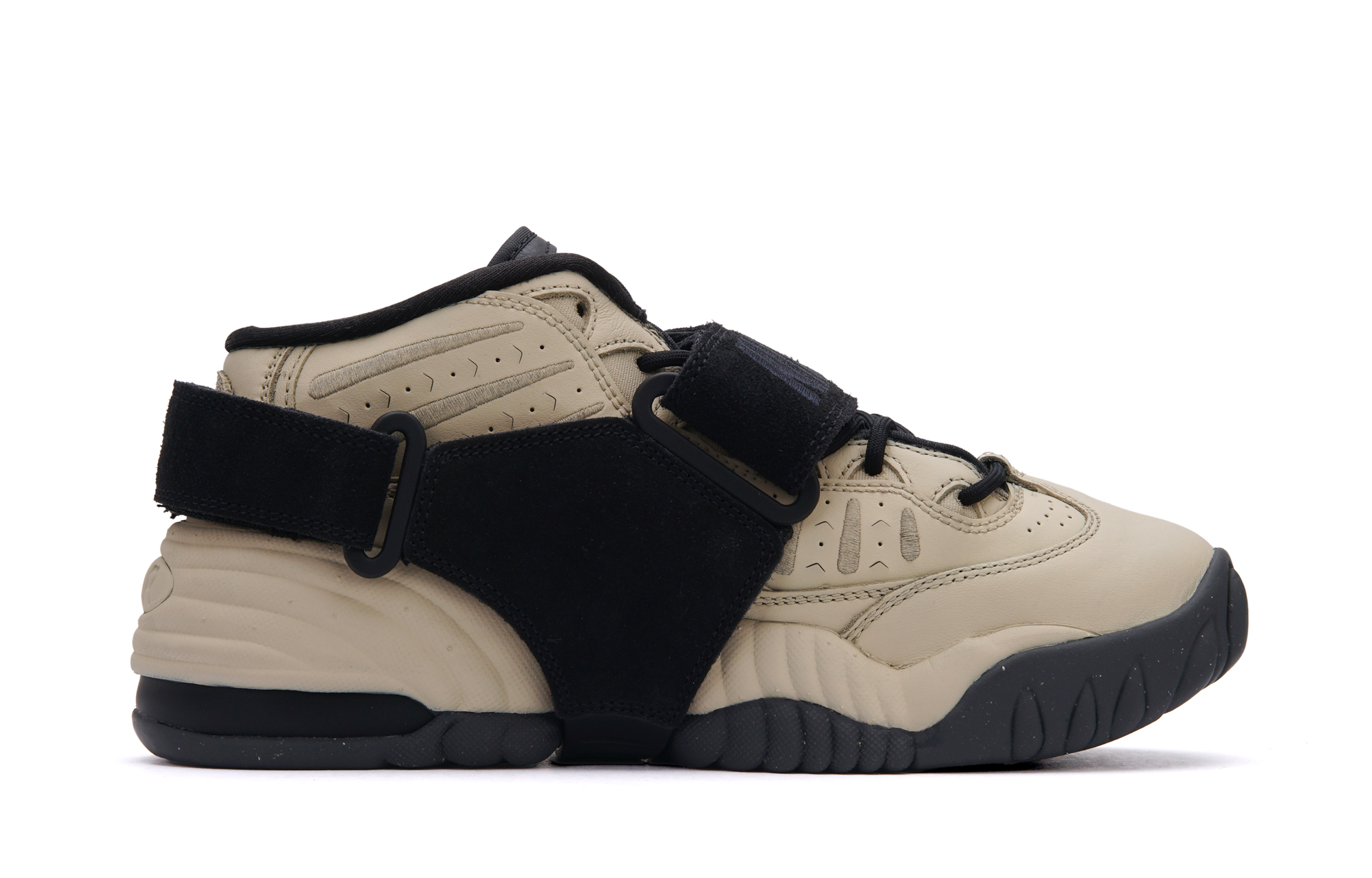 Nike Air Adjust Force Warm Fierce Mid top Vintage Basketball Shoes Unisex Ecru