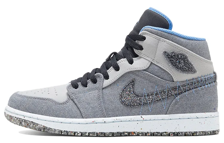 Air Jordan 1 Mid 'Crater Grey University Blue'