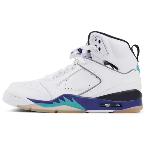 Jordan Air Jordan Sixty Plus Slip Resistant Abrasion Resistant Mid top Basketball Shoes Men's White